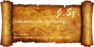 Jakubovics Szilvia névjegykártya